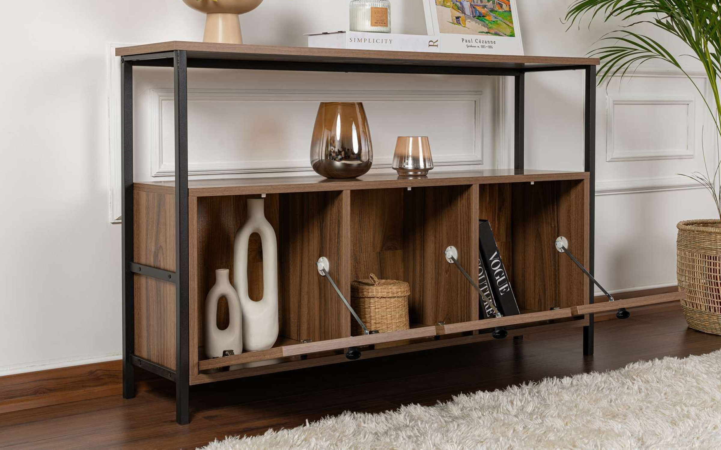 Masa consola Solans, nuc + negru  4